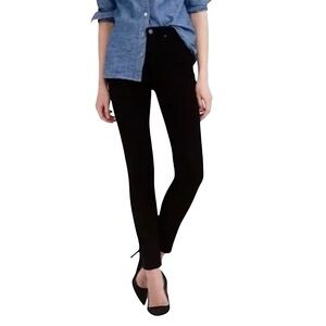 J. Crew High Rise Skinny Black Denim Jeans 32